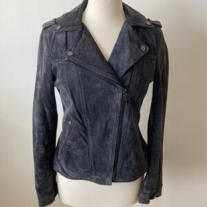 BCBGeneration Dark Grey Suede Jacket Size Small